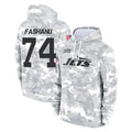 Elroe NY.Jets #74 Olu Fashanu Player Arctic Camo Salute to Service Pullover Hoodies Limited Game Stitched Jerseys