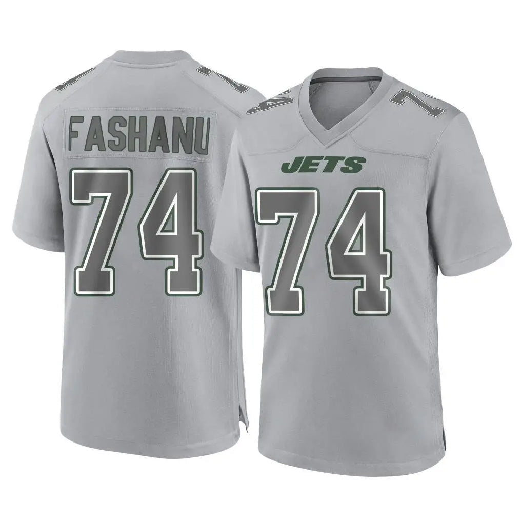 Elroe NY.Jets #74 Olu Fashanu Player Gray Limited Atmosphere Fashion Home Game Stitched Jerseys