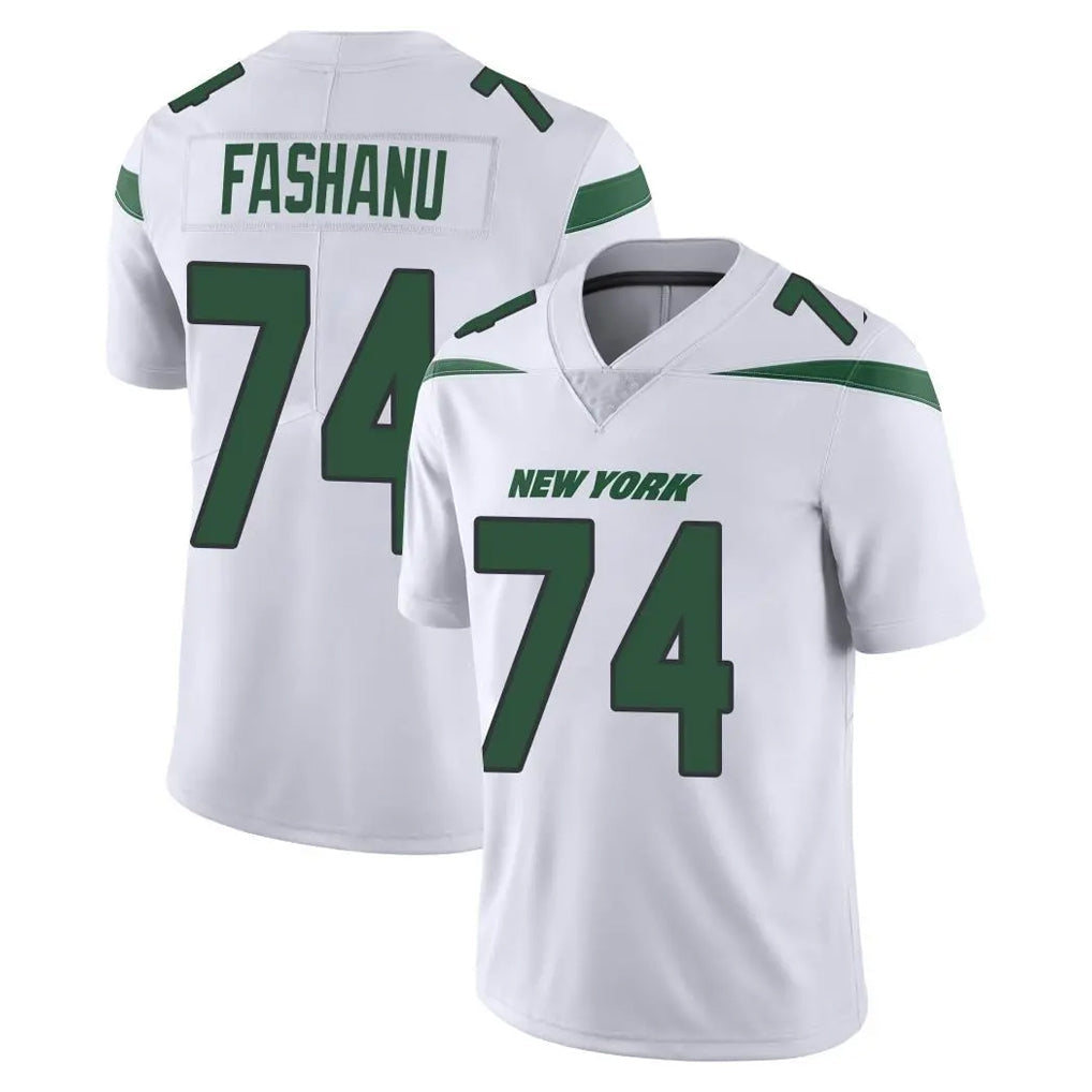 Elroe NY.Jets #74 Olu Fashanu Player White Spotlight Limited Vapor Home Game Stitched Jerseys