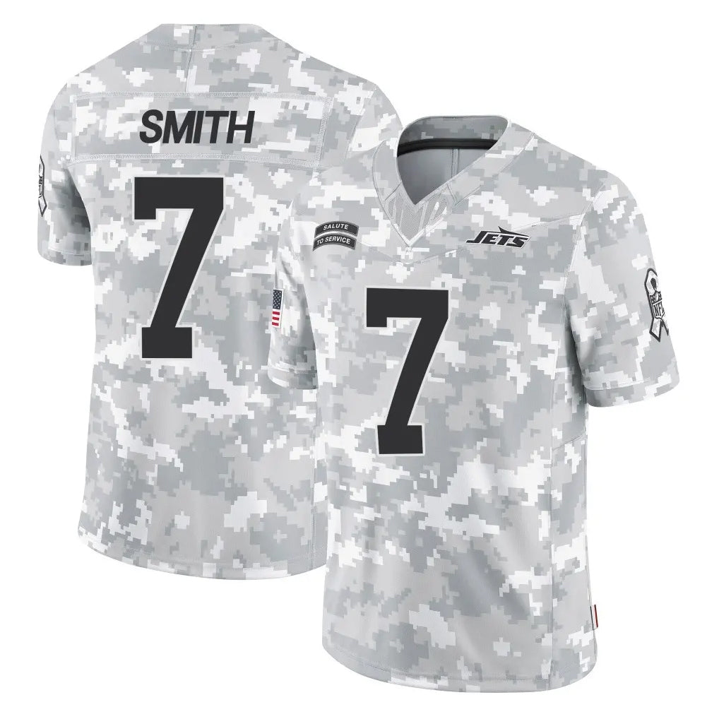Elroe NY.Jets #7 Geno Smith Player Arctic Camo Salute to Service Limited Game Stitched Jerseys
