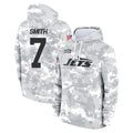 Elroe NY.Jets #7 Geno Smith Player Arctic Camo Salute to Service Pullover Hoodies Limited Game Stitched Jerseys