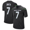 Elroe NY.Jets #7 Geno Smith Player Stealth Black Home Game Stitched Jerseys
