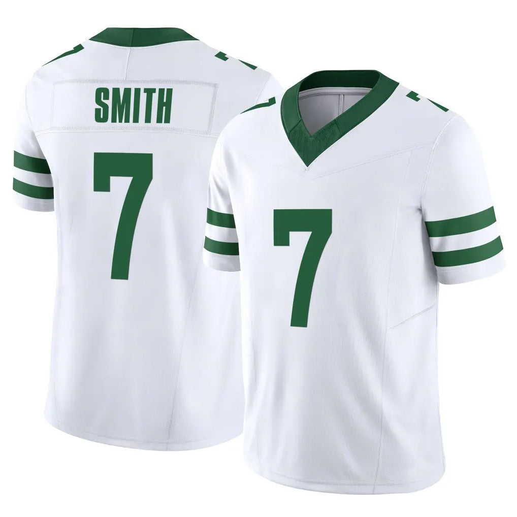 Elroe NY.Jets #7 Geno Smith Player White Legacy Limited Vapor F.U.S.E. Home Game Stitched Jerseys