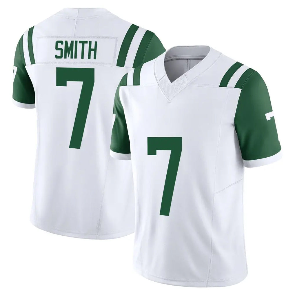 Elroe NY.Jets #7 Geno Smith Player White Limited Classic Vapor F.U.S.E. Home Game Stitched Jerseys