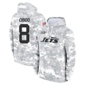 Elroe NY.Jets #8 Andre Cisco Player Arctic Camo Salute to Service Pullover Hoodies Limited Game Stitched Jerseys
