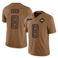 Elroe NY.Jets #8 Andre Cisco Player Brown Salute To Service Limited Stitched Jerseys