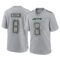 Elroe NY.Jets #8 Andre Cisco Player Gray Limited Atmosphere Fashion Home Game Stitched Jerseys