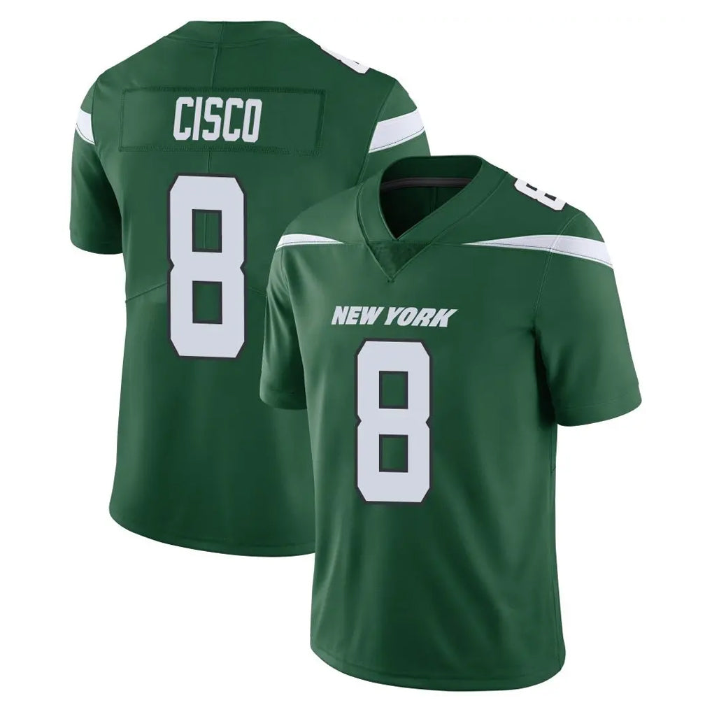 Elroe NY.Jets #8 Andre Cisco Player Green Limited Vapor Home Game Stitched Jerseys