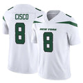 Elroe NY.Jets #8 Andre Cisco Player White Limited Vapor F.U.S.E. Home Game Stitched Jerseys