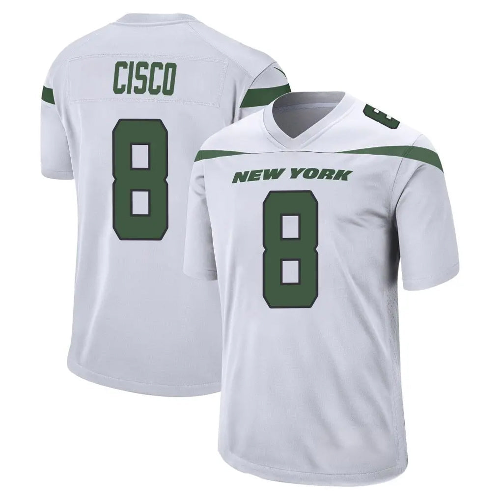 Elroe NY.Jets #8 Andre Cisco Player White Spotlight Home Game Stitched Jerseys