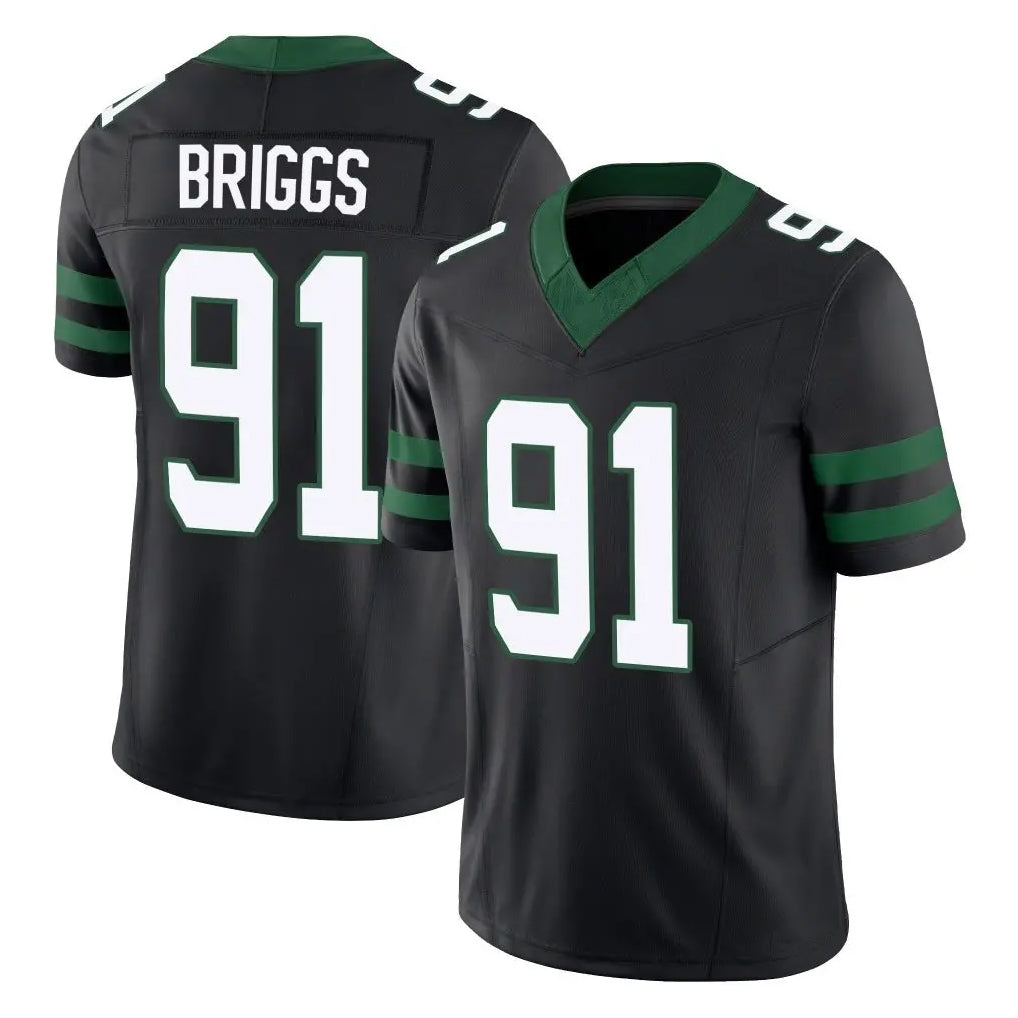 Elroe NY.Jets #91 Jowon Briggs Player Black Limited Legacy Vapor F.U.S.E. Home Game Stitched Jerseys