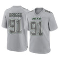 Elroe NY.Jets #91 Jowon Briggs Player Gray Limited Atmosphere Fashion Home Game Stitched Jerseys