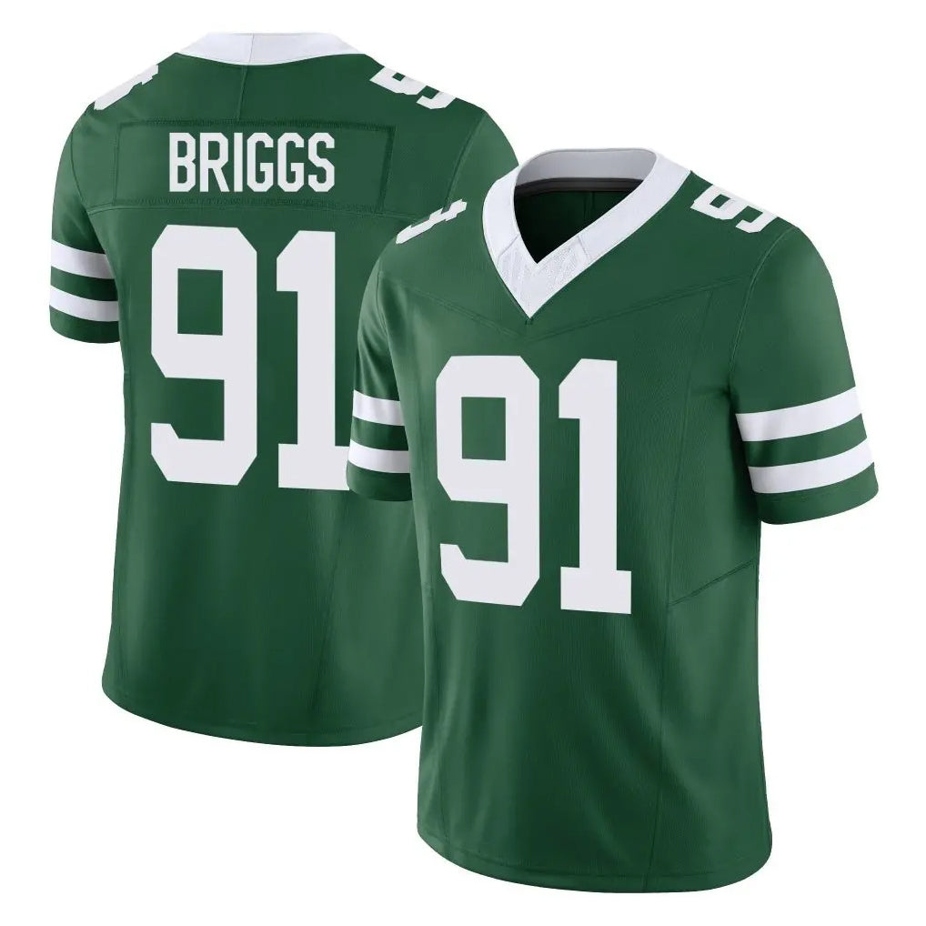 Elroe NY.Jets #91 Jowon Briggs Player Green Legacy Limited Vapor F.U.S.E. Home Game Stitched Jerseys
