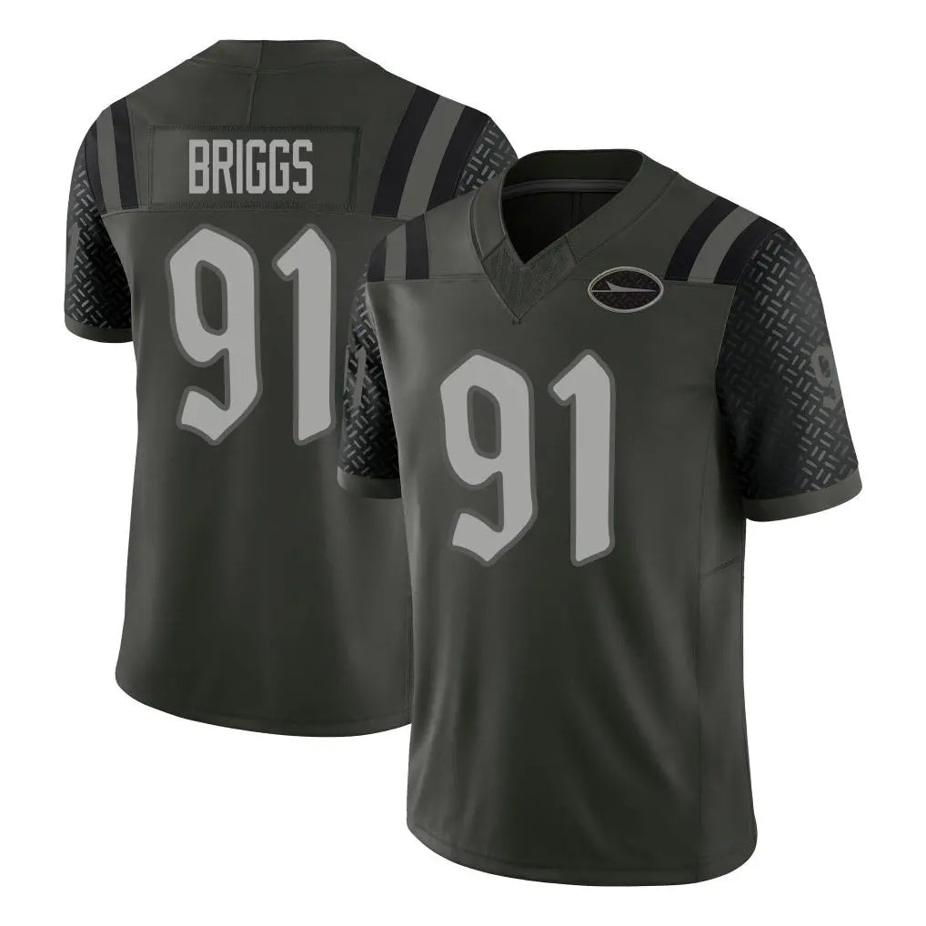 Elroe NY.Jets #91 Jowon Briggs Player Green Limited 2025 Rivalries Collection Home Game Stitched Jerseys