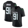 Elroe NY.Jets #91 Jowon Briggs Player Stealth Black Limited Vapor Home Game Stitched Jerseys