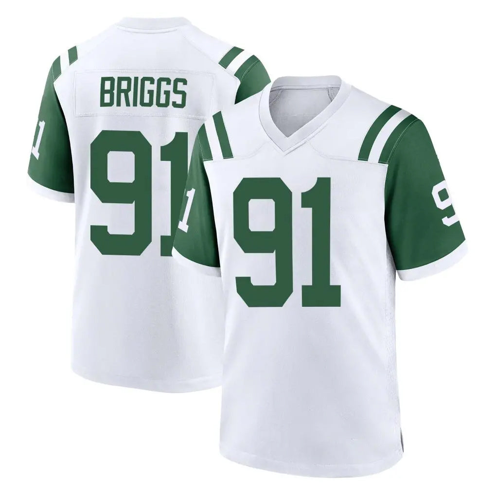 Elroe NY.Jets #91 Jowon Briggs Player White Classic Home Game Stitched Jerseys