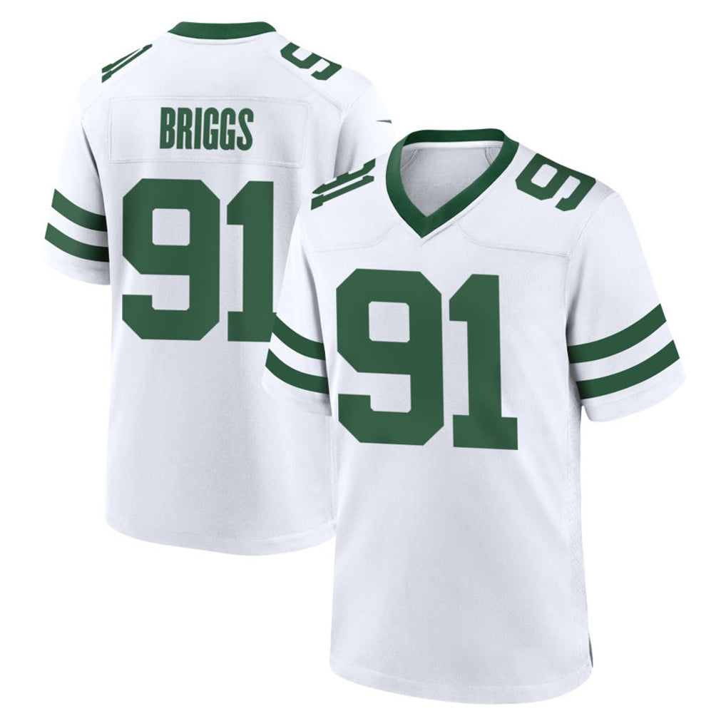 Elroe NY.Jets #91 Jowon Briggs Player White Legacy Home Game Stitched Jerseys