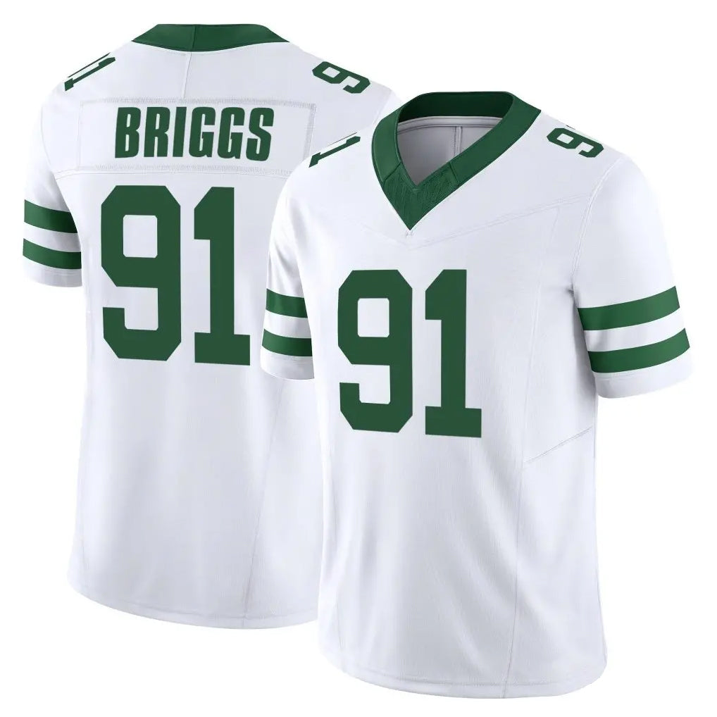 Elroe NY.Jets #91 Jowon Briggs Player White Legacy Limited Vapor F.U.S.E. Home Game Stitched Jerseys