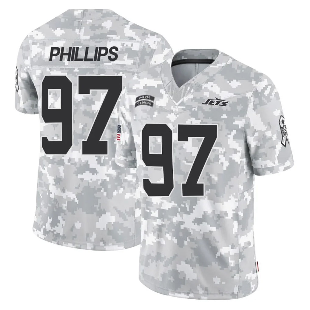Elroe NY.Jets #97 Harrison Phillips Player Arctic Camo Salute to Service Limited Game Stitched Jerseys