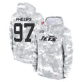 Elroe NY.Jets #97 Harrison Phillips Player Arctic Camo Salute to Service Pullover Hoodies Limited Game Stitched Jerseys