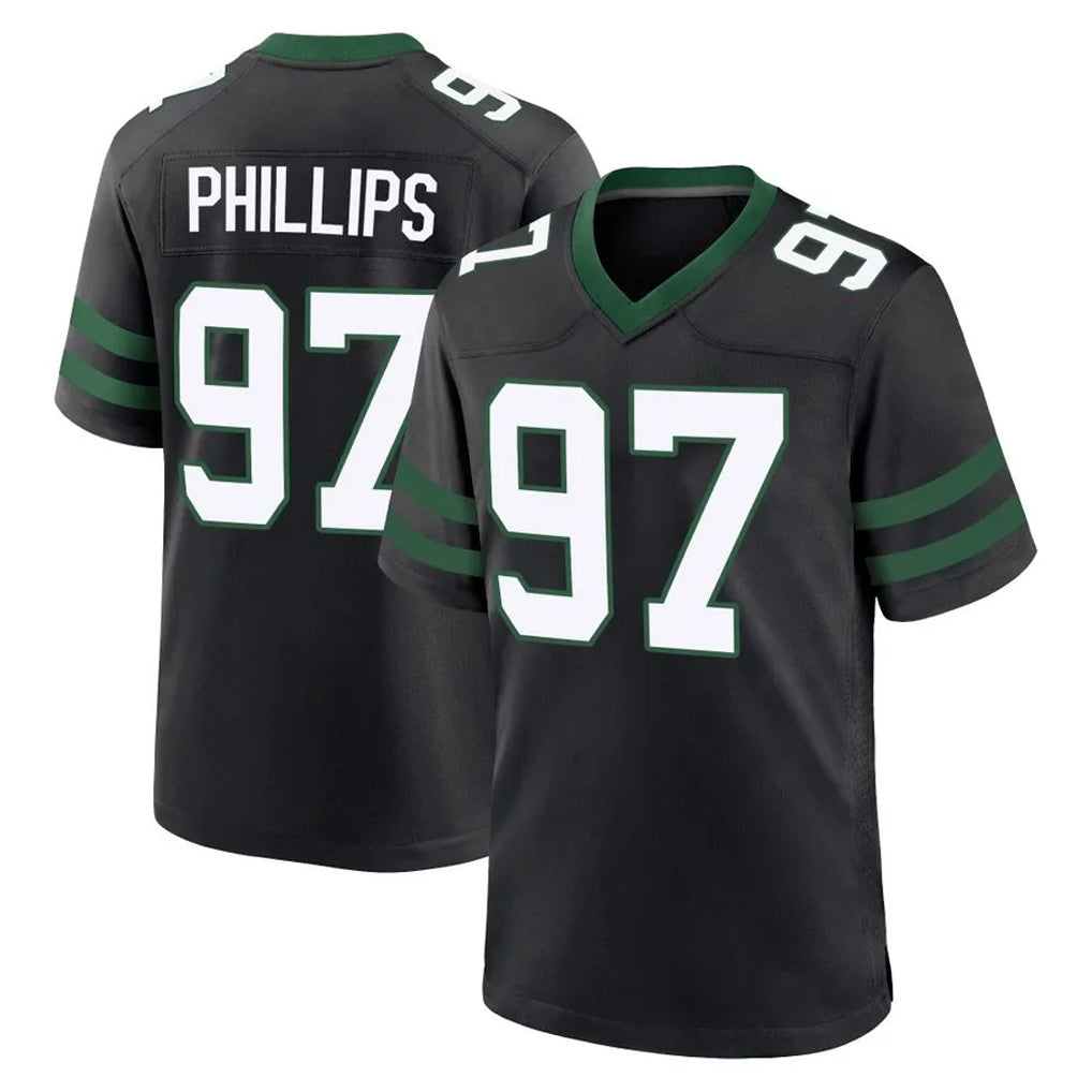 Elroe NY.Jets #97 Harrison Phillips Player Black Legacy Home Game Stitched Jerseys