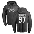 Elroe NY.Jets #97 Harrison Phillips Player Gray Pullover Hoodies Limited Game Stitched Jerseys