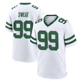Elroe NY.Jets #99 T'Vondre Sweat Player White Legacy Home Game Stitched Jerseys