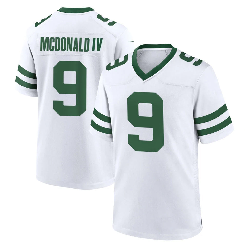 Elroe NY.Jets #9 Will McDonald IV Player White Legacy Home Game Stitched Jerseys