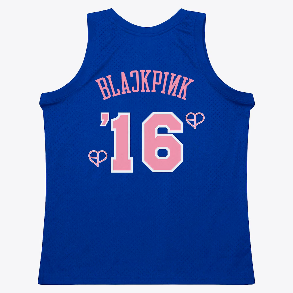 Elroe NY.Knicks Mitchell & Ness x BLACKPINK Blue Hardwood Classics Swingman Jerseys - Limited Edition