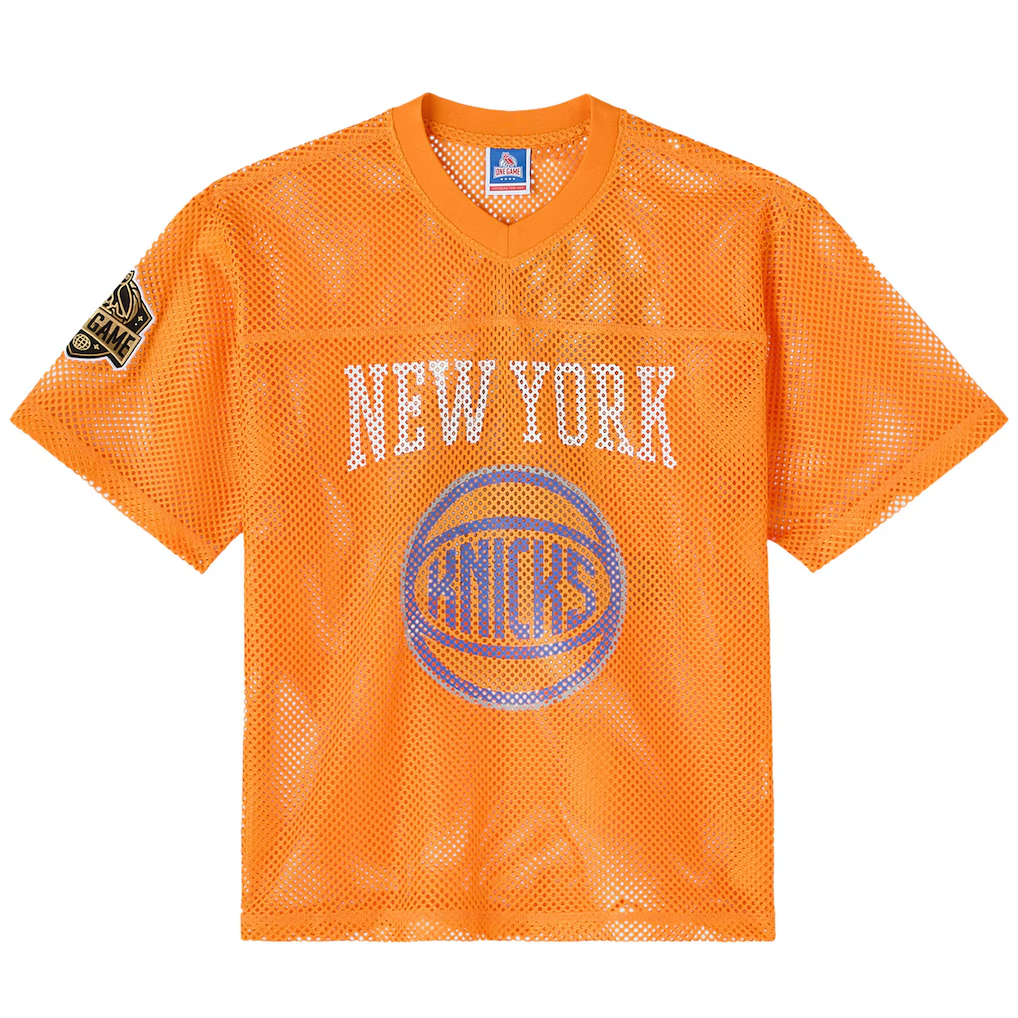 Elroe NY.Knicks OVO x  Orange Mesh Football Fashion Jerseys