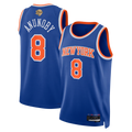 Elroe NY.Knicks #8 OG Anunoby Blue 2026  Finals Patch Swingman Jerseys - Icon Edition