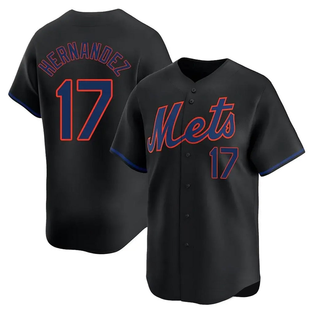 Elroe NY.Mets #17 Keith Hernandez Player Black Alternate Home Limited Stitched Jerseys