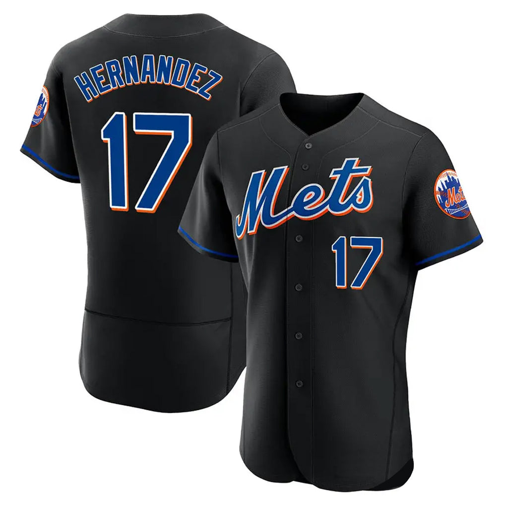 Elroe NY.Mets #17 Keith Hernandez Player Black Replica Home Limited Elite Stitched Jerseys