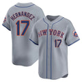 Elroe NY.Mets #17 Keith Hernandez Player Gray Road Limited Home Stitched Jerseys