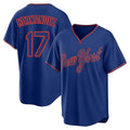 Elroe NY.Mets #17 Keith Hernandez Player Royal T-shirt Home Game Stitched Jerseys