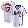 Elroe NY.Mets #17 Keith Hernandez Player White Cooperstown Collection T-shirt Game Stitched Jerseys