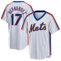 Elroe NY.Mets #17 Keith Hernandez Player White Cooperstown Collection T-shirt Home Stitched Jerseys