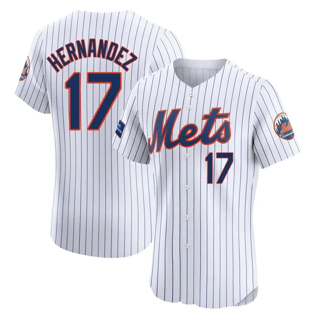 Elroe NY.Mets #17 Keith Hernandez Player White Home Limited Elite Stitched Jerseys