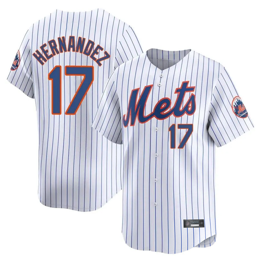Elroe NY.Mets #17 Keith Hernandez Player White Home Replica Stitched Jerseys