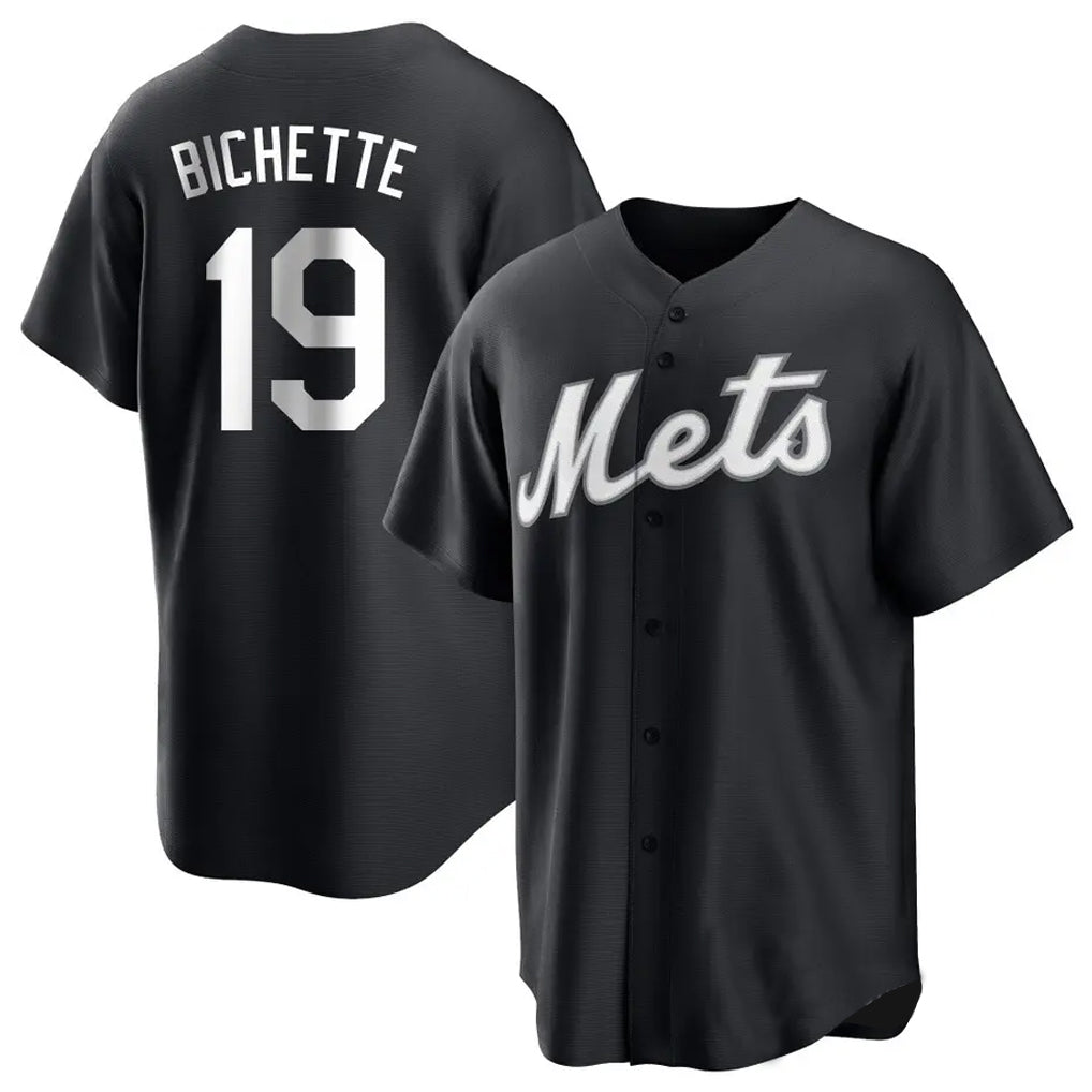 Elroe NY.Mets #19 Bo Bichette Player Black Home Game Stitched Jerseys