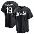 Elroe NY.Mets #19 Bo Bichette Player Black Home Game Stitched Jerseys