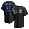 Elroe NY.Mets #19 Bo Bichette Player Black Replica Home Game Stitched Jerseys