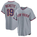 Elroe NY.Mets #19 Bo Bichette Player Gray Road Home Game Stitched Jerseys