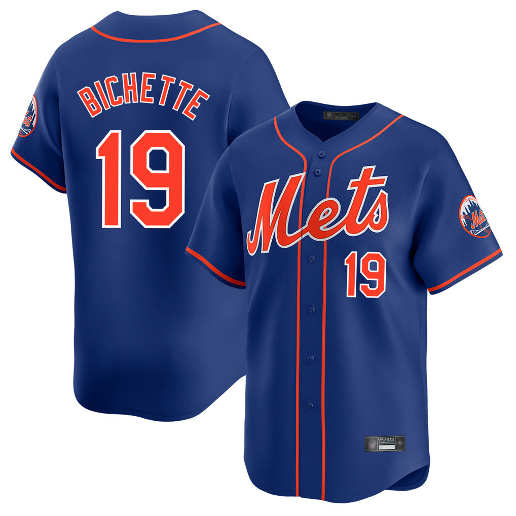 Elroe NY.Mets #19 Bo Bichette Player Royal Home Limited Stitched Jerseys