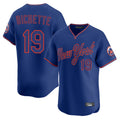 Elroe NY.Mets #19 Bo Bichette Player Royal T-shirt Home Limited Elite Stitched Jerseys