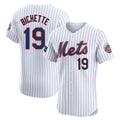 Elroe NY.Mets #19 Bo Bichette Player White Home Limited Elite Stitched Jerseys