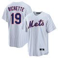 Elroe NY.Mets #19 Bo Bichette Player White Home Replica Stitched Jerseys