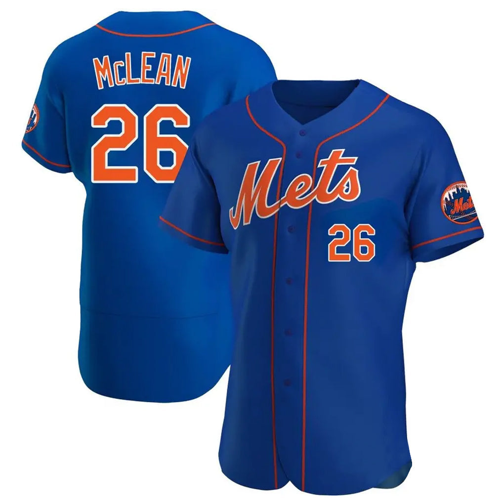 Elroe NY.Mets #26 Nolan McLean Player Royal Limited Elite Home Stitched Jerseys