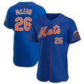 Elroe NY.Mets #26 Nolan McLean Player Royal Limited Elite Home Stitched Jerseys