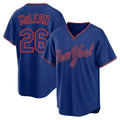 Elroe NY.Mets #26 Nolan McLean Player Royal T-shirt Home Game Stitched Jerseys